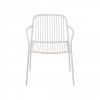 Blomus YUA WIRE Krzesło Ogrodowe z Podłokietnikami / Jasnoszare Silk Grey