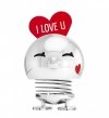Hoptimist BIMBLE Metalowa Figurka Optymisty z Serduszkiem L Chrom - I Love U