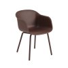 Muuto FIBER OUTDOOR Krzesło Ogrodowe - Zewnętrzne / Brązowoczerwone