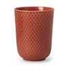 Lyngby Porcelain RHOMBE COLOR Kubek bez Ucha 330 ml Terracotta