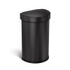 simplehuman Kosz na śmieci 45 L SENSOR LINER POCKET Półokrągły z Czujnikiem Ruchu / Czarny