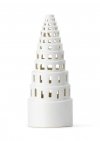 Kähler URBANIA Świecznik Tealight - Domek Biały - High Tower