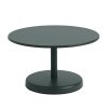 Muuto LINEAR OUTDOOR Stalowy Stolik Kawowy Ogrodowy 70 cm Zewnętrzny / Ciemnozielony