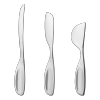 Georg Jensen ALFREDO Noże do Serów / Zestaw 3 Noży