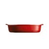 Emile Henry NATURAL CHIC Forma - Owalne Naczynie do Zapiekania 35 cm Czerwone