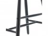 Villa Collection BAST Hoker Drewniany - Stołek Dębowy 64 cm Czarny