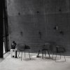 Muuto FIBER ARMCHAIR TUBE BASE Krzesło - Musztardowe/Podstawa Czarna