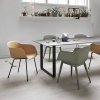 Muuto FIBER ARMCHAIR WOOD BASE Krzesło - Rude /Drewniana Rama Naturalna