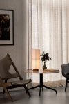 Audo HASHIRA Lampa Stołowa na Drewnianej Podstawie / Klosz z Naturalnego Lnu