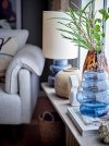 Bloomingville BING Szklany Wazon do Kwiatów / Niebieski