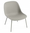 Muuto FIBER LOUNGE Fotel Szary - Rama Metalowa