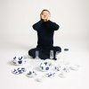 Alessi ITSUMO YUNOKI Filiżanka ze Spodkiem do Herbaty 240 ml / Biała Zdobiona