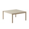 Muuto COUPLE Stolik Kawowy z Ceramicznym Blatem 84x80 cm / Jasny Dąb - Blat Gładki Piaskowy Sand