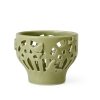 Kähler ORANGERY Świecznik Tealight 9,5 cm / Zielony Spring Leaf