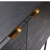 Hübsch NORDIC Komoda 100 cm Czarna / Złote Uchwyty