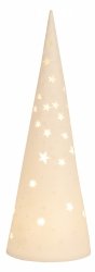 Rader CHRISTMAS Świąteczny Lampion LED / Biała Choinka 30 cm