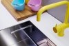 Happy Sinks KITCHEN Magnetyczny Uchwyt na Ściereczkę Kuchenną do Zlewu / Srebrny Stalowy