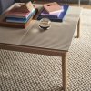 Muuto COUPLE Stolik Kawowy z Ceramicznym Blatem 84x40 cm / Jasny Dąb - Blat Wavy Piaskowy Sand