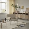 Muuto WRAP Fotel Lounge Antracytowy / Rama Szara - Tkanina Piaskowa Ecriture 240