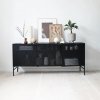 Kristina dam studio GRID Komoda Stalowa 160 cm / Czarna