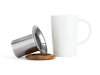 Bredemeijer TEA Porcelanowy Kubek do Herbaty z Zaparzaczem 400 ml Biały