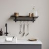 House Doctor TAG Wieszak Ścienny z Półką 80 cm / Czarny