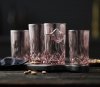 Lyngby Glass SORRENTO Kolorowe Wysokie Szklanki Long Drink 380 ml 4 Szt. / Różowe