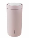 Stelton TO GO CLICK Stalowy Kubek Termiczny 400 ml / Jasnoróżowy