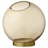 Aytm GLOBE Wazon do Kwiatów Amber 21 cm Podstawa Złota