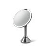 simplehuman SENSOR Lustro Kosmetyczne do Makijażu - Powiększające, z Podświetleniem / Srebrne Matowe