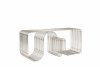 Aytm CURVA Metalowa Ławka 100 cm / Srebrna