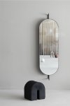 Kristina dam studio CURVED Puf Tapicerowany / Czarny Skóra