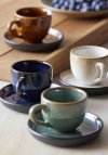 Bitz NORDIC Filiżanki ze Spodkiem do Kawy Espresso 70 ml Czarne / Amber