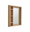 Andersen Furniture GLANCE Lustro Ścienne w Dębowej Ramie z Półkami