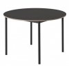 Muuto BASE Stół Okrągły 110 cm Czarny - Blat Linoleum