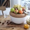Emile Henry NATURAL Głęboka Misa na Owoce i Warzywa 27 cm Biała
