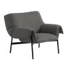 Muuto WRAP Fotel Lounge Antracytowy / Rama Czarna - Tkanina Sabi 151
