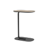Muuto RELATE Stolik Pomocniczy - Boczny 73,5 cm Czarny / Blat Fornir Dębowy