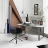 Muuto FIBER ARMCHAIR SWIVEL BASE Krzesło Obrotowe - Szare / Metalowa Rama