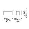 Muuto LINEAR Zestaw Mebli Ogrodowych - Stół 140 cm + 2 Ławki - Czarny