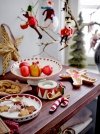 Bloomingville CHRISTMAS JOLLY Świąteczna Miska na Nóżce 24 cm