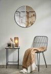 Villa Collection KARV Stolik Pomocniczy 54 cm Czarny z Kamiennym Blatem