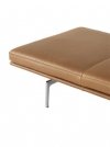Muuto OUTLINE Leżanka 200 cm Skóra Brązowa Cognac / Nogi Srebrne Aluminium