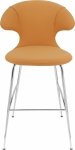 Umage TIME FLIES Hoker - Tapicerowane Krzesło Barowe na Chromowanych Nogach 112 cm / Pomarańczowe