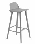 Muuto NERD Hoker - Krzesło Barowe 89 cm Szare
