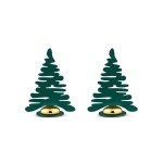 Alessi BARK Zestaw 2 Choinek Świątecznych - Uchwyt na Wizytówki dla Gości - Zielony