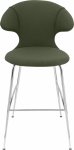 Umage TIME FLIES Hoker - Tapicerowane Krzesło Barowe na Chromowanych Nogach 112 cm / Zielone