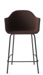 Menu HARBOUR Krzesło Barowe 102 cm Hoker Czarny - Siedzisko Tapicerowane Ciemnoczerwone