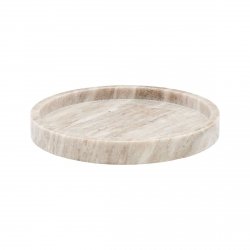 Meraki TRAY Okrągła Podstawka Łazienkowa 25 cm Taca na Kosmetyki - Marmurowa