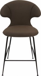 Umage TIME FLIES Hoker - Tapicerowane Krzesło Barowe na Czarnych Nogach 102 cm / Ciemnobrązowe